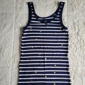 Blue Striped Tank - size medium